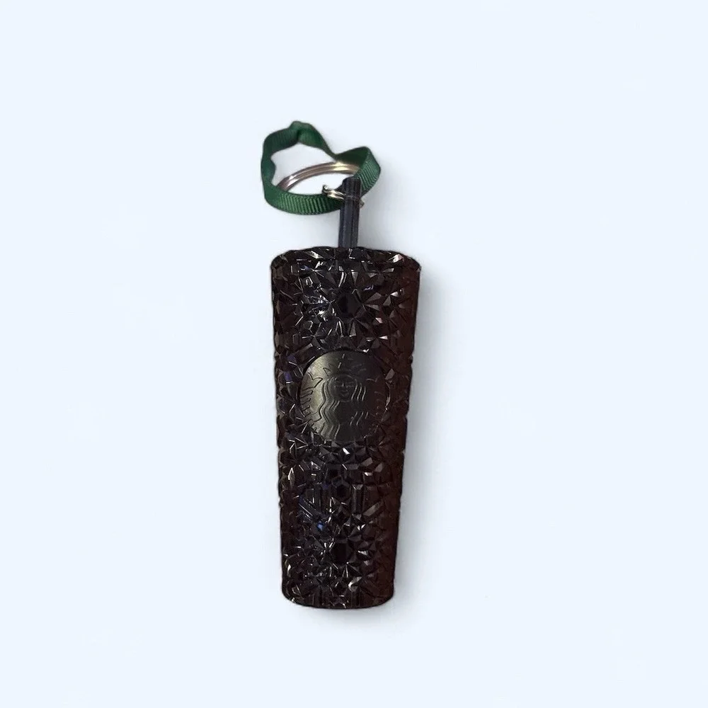 Starbucks 2024 Cold Cup Ornament Keychain Navy Blue [Jeweled] Star Mini D